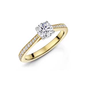 Provenance IVY 18ct Yellow Gold & Platinum Round Brilliant Cut Diamond Engagement Ring 0.50ct