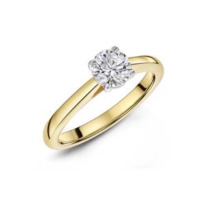 Provenance MAE 18ct Yellow Gold & Platinum Round Brilliant Cut Diamond Engagement Ring 0.40ct