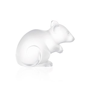 Lalique Clear Crystal Mouse Sculpture