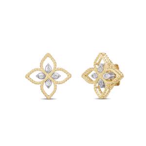 Roberto Coin PRINCESS FLOWER EARRINGS WITH DIAMONDS Small