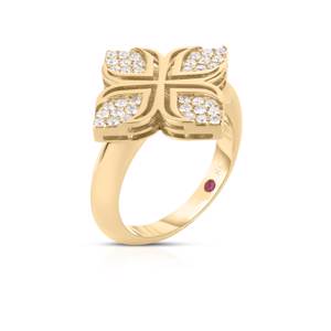 Roberto Coin ARABESQUE FLOWER RING WITH DIAMONDS