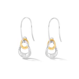 Dower & Hall Entwined Double Oval Drop Earrings