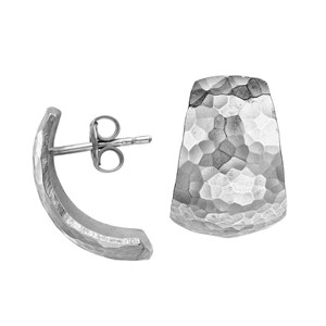 Dower & Hall Sterling Silver - Chunky Tapering Half Hoop Nomad Earrings