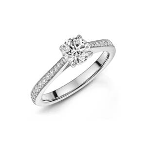 Provenance IVY Platinum Round Brilliant Cut Diamond Engagement Ring 0.70ct