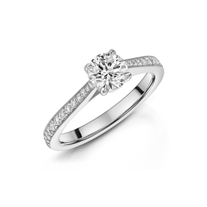 Provenance IVY Platinum Round Brilliant Cut Diamond Engagement Ring 0.50ct