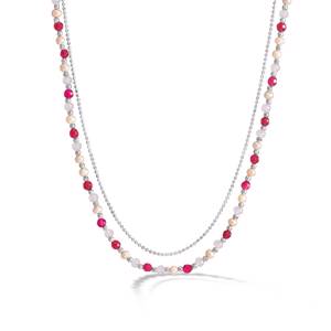Dower & Hall Pink Blossom Orissa Necklace