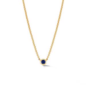 Dower & Hall Blue Sapphire Round Dewdrop Pendant