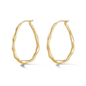 Dower & Hall Large Oval Waterfall Hoops