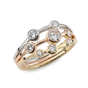 BEARDS GALAXY 3-Colour Diamond Ring